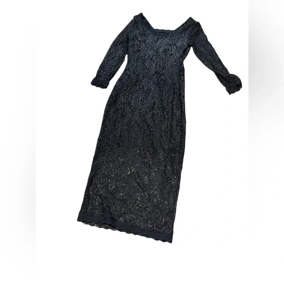 5/$25 Candie’s Black Lace Midi Dress - Picture 3 of 6